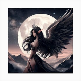 Elf Girl With Wings Canvas Print