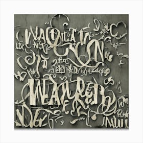 Lettering Canvas Print