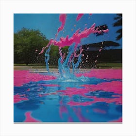 Pink Splash Canvas Print