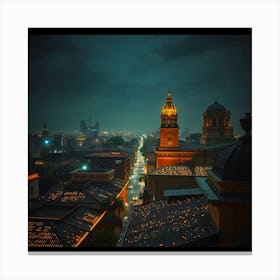 Night In Mexico City Canvas Print