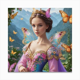 Butterfly Princess Canvas Print