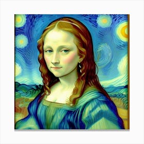 Portrait of Youth The Iconic Mona Lisa Canvas Print