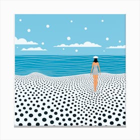 Yayoi Kusama Beach Print Canvas Print