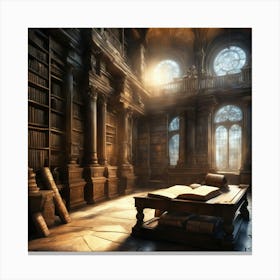 Library Stock Videos & Royalty-Free Footage 1 Canvas Print