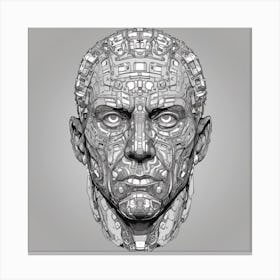 Cyborg Head 1 Canvas Print