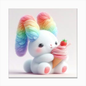 Rainbow Bunny 1 Canvas Print