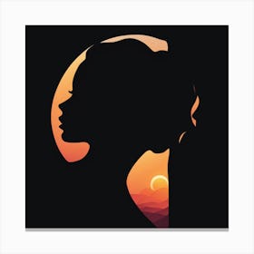 Silhouette Of A Woman 3 Canvas Print