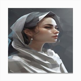 Girl With A Veil Canvas Print