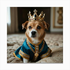 Leonardo Lightning Xl A Cute Dog Wears Like A King 2 Canvas Print