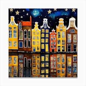 Amsterdam At Night 4 Canvas Print