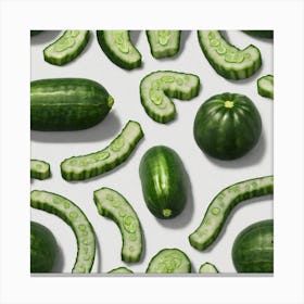 Sliced Cucumbers 5 Canvas Print