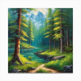 Path In The Woods Canvas Print