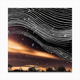 Music Notes In The Sky 23 Canvas Print