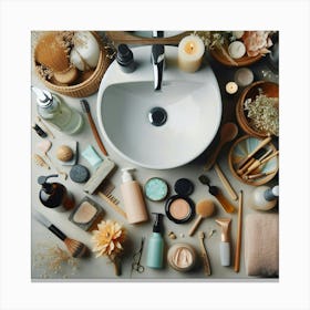 Beauty Care Products Canvas Print