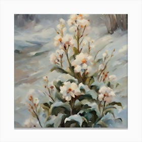 Snow Flowers Canvas Print