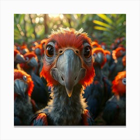 Parrots In The Forest Canvas Print