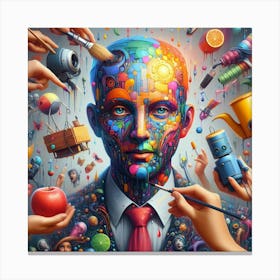 Man'S Head Canvas Print