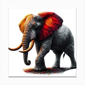 Animal Creative Portrai Illustrationt 17 Canvas Print