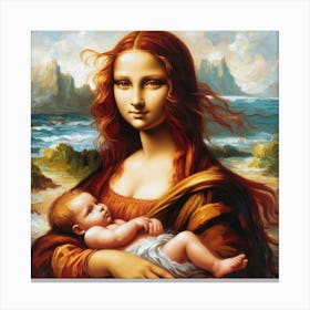 Lisa And Child Canvas Print