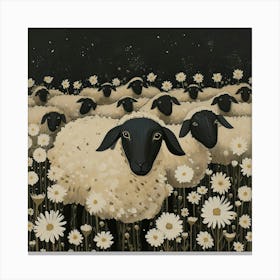 Sheep Fairycore Painting 7 Canvas Print