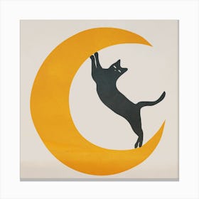 Moon And Cat Canvas Print