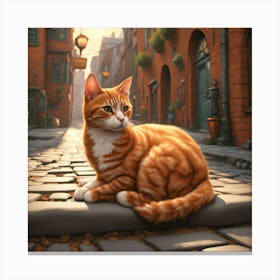 Cat In The Alley Canvas Print