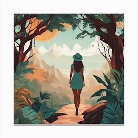 Girl in Self Love Journey Canvas Print