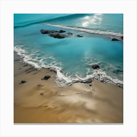 Incoming Tide, White Surf on a Calm Sea 3 Canvas Print