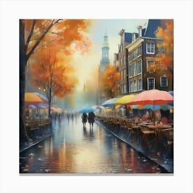 Amsterdam Street Scene Canvas Print