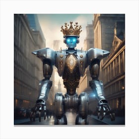 Robot King Canvas Print