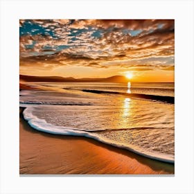 Sunset On The Beach 1 Canvas Print