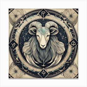 Ram Zodiac Sign Canvas Print