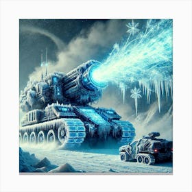 A Futuristic Sci Fi Depiction Of A Frost Beam In A Canvas Print