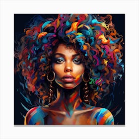 Afro Girl 64 Canvas Print