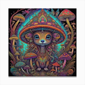 Psychedelic Mushroom Canvas Print