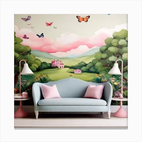 Butterfly Wall Mural Canvas Print