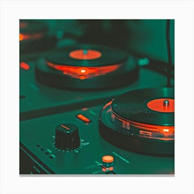 Dj Turntables Canvas Print