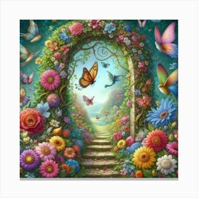Butterfly Garden 1 Canvas Print