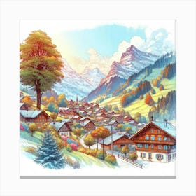 Swiss Village 2 Canvas Print