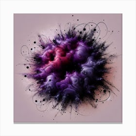 Purple Explosion Canvas Print