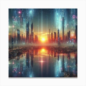 Futuristic Cityscape 14 Canvas Print