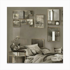 Bedroom With Mirrors 1 Canvas Print