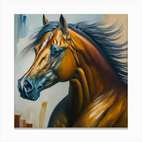 Oil Painting of a Horse Canvas Print