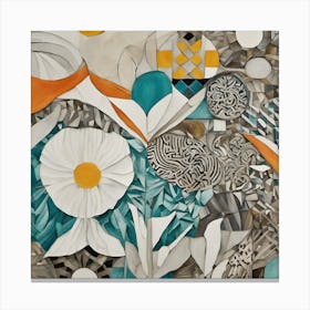 Abstract Flowers Canvas Print