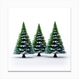 Three Christmas Trees Canvas Print