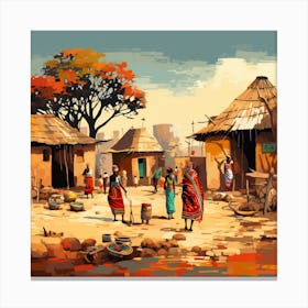 Village In Africa Canvas Print