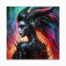 Rainbow Cyborg Canvas Print