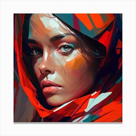 Veiled Beauty Fine Art Style Portrait Canvas Print