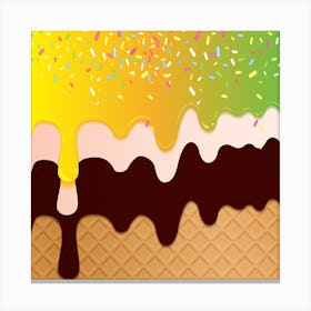 Ice Cream Background 7 Canvas Print