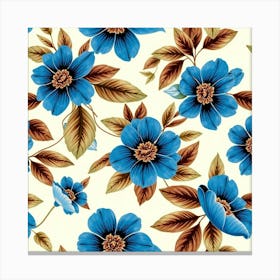 Blue Flowers 10 Canvas Print